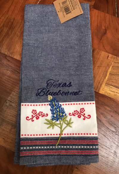 Bluebonnet Embroidery - Tea Towel