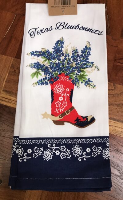 Bluebonnet Boot - Tea Towel