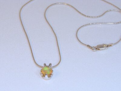 Sterling Silver Opal Necklace