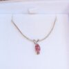 Sterling Silver Pink Tourmaline Necklace
