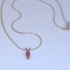 Sterling Silver Pink Tourmaline Necklace