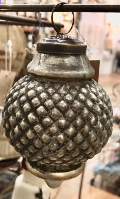 Diamond Sphere Glass Ornament