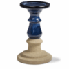 Banister Pillar Candlestick Small Blue