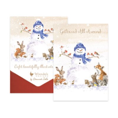 Gathered All Around Snowman - Christmas Cards