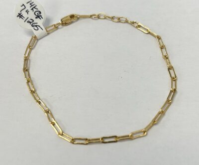 14 K Gold Filled Paper Clip Bracelet