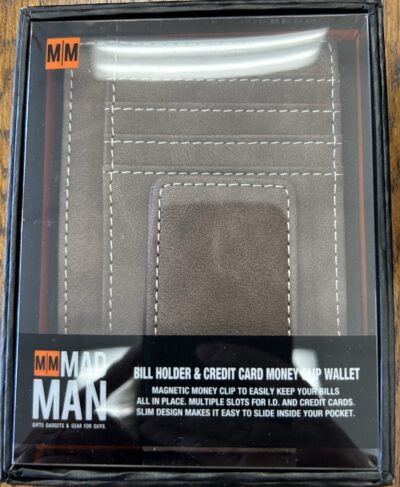 Wallet with Money Clip Brown