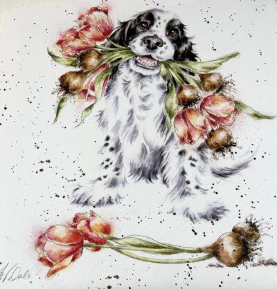 Blooming Dog - Canvas Art