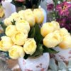 13" Light Yellow - Real Touch - Tulip Bunch of 6