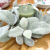 11" Lambs Ear Candle Ring