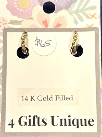14 Karat Gold Filled Woven Hoop Post Earrings