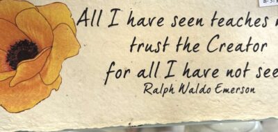 Recycle Paper Sign - Yellow Flower - Trust the Creator
