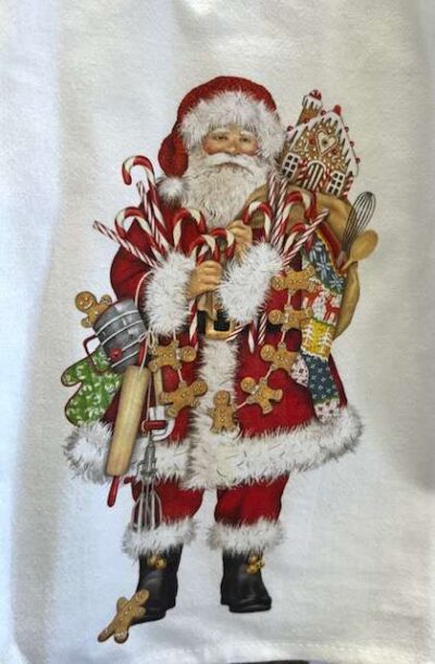Gingerbread Santa - Tea Towel