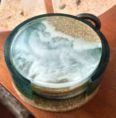 Coasters set of 4 with holder