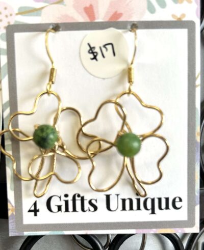 Gold Shamrock Earrings