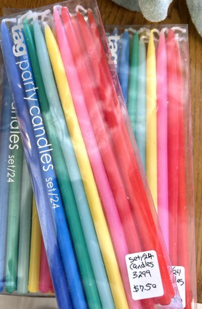 Mini Taper Candle - 24 count - 7" - Multicolored