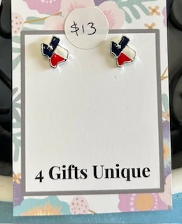 Texas Map - Post Earrings