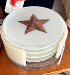 StarCoasters.webp Coasters set of 4 with holder