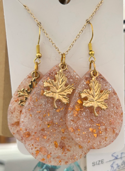Necklace & Earrings Set - Fall Leaves