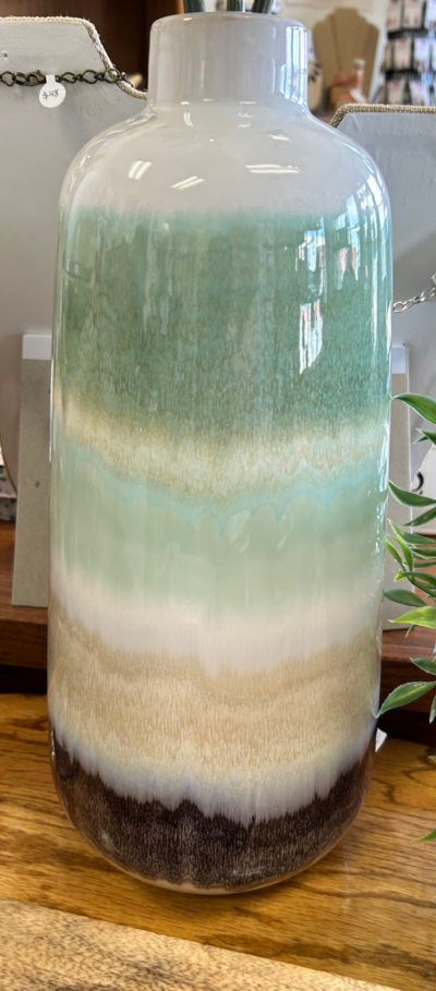 Green Tall Ceramic Vase