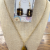 Gold Tigers Eye Pendant Necklace