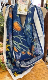 Blue Floral - Scarf