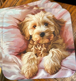 Pup in Bed - Coaster