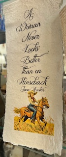 Woman on Horseback - Art Sign