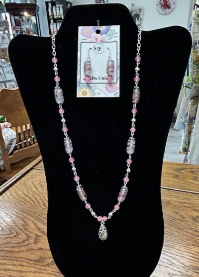 Pink Candy Stripe Earrings - Custom B. Wiggains