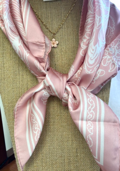 Light Pink Bandana Scarf