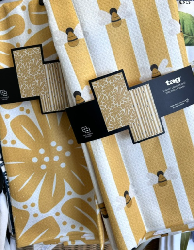 Flower & Bee - Tea Towel