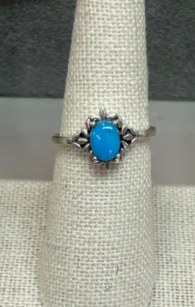 Sterling Silver - Sleeping Beauty Turquoise - Ring