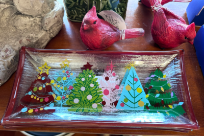 Groovy Trees Glass Tray