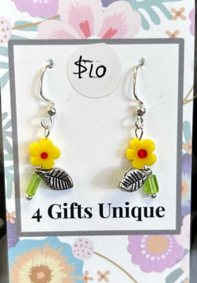 Yellow Flower Earrings