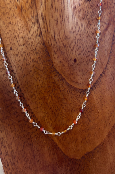 Silver Tourmaline Delicate Necklace