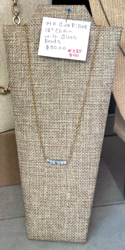 14K GF Turquoise Glass Necklace