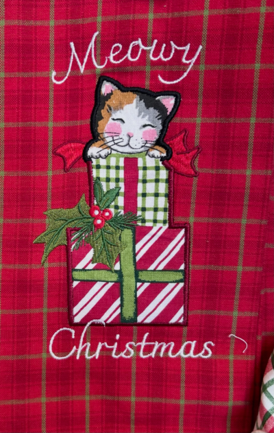 Meowy Christmas Tea Towel