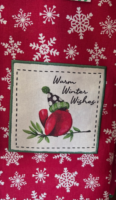 Playful Cardinal Tea Towel